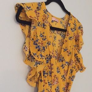 Yellow floral dress
